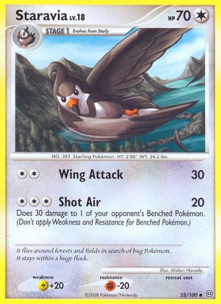 Staravia 052/100  - Reverse Holofoil Stormfront
