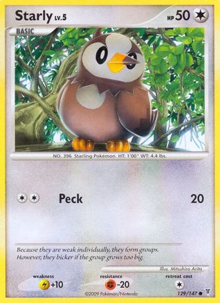 Starly 129/147  - Reverse Holofoil Supreme Victors