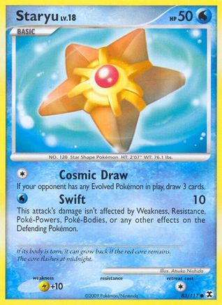 Staryu 083/111  - Reverse Holofoil Rising Rivals