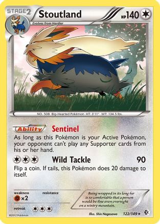 Stoutland 122/149  - Holofoil Boundaries Crossed