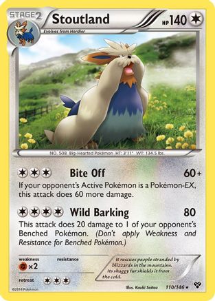 Stoutland 110/146  - Reverse Holofoil XY Base Set