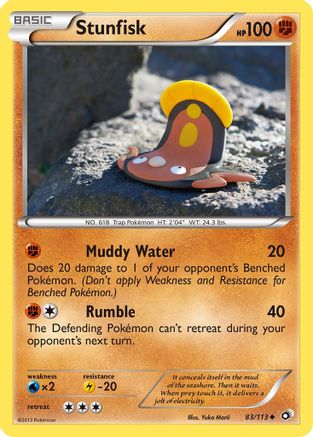 Stunfisk 083/113  - Reverse Holofoil Legendary Treasures