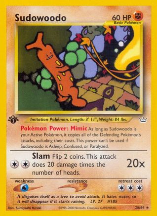 Sudowoodo 026/64 - 1st Edition Neo Revelation