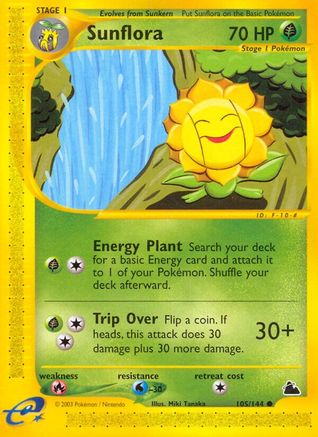 Sunflora 105/144 - Reverse Holofoil Skyridge