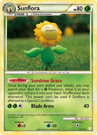 Sunflora 031/123  - Reverse Holofoil HeartGold SoulSilver
