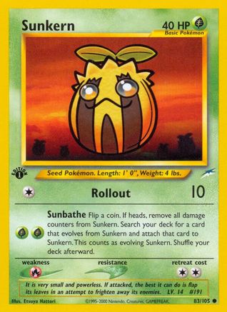 Sunkern 083/105 - 1st Edition Neo Destiny