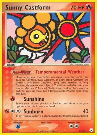 Sunny Castform 026/101 - Reverse Holofoil Hidden Legends