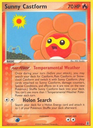 Sunny Castform 031/113 - Reverse Holofoil Delta Species