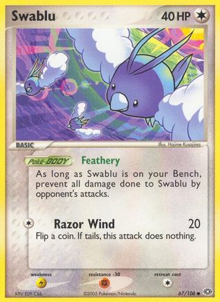 Swablu 067/106 - Reverse Holofoil Emerald
