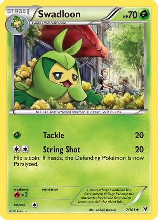 Swadloon 002/101  - Reverse Holofoil Noble Victories