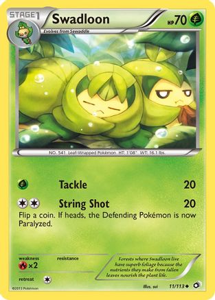 Swadloon 011/113  - Reverse Holofoil Legendary Treasures