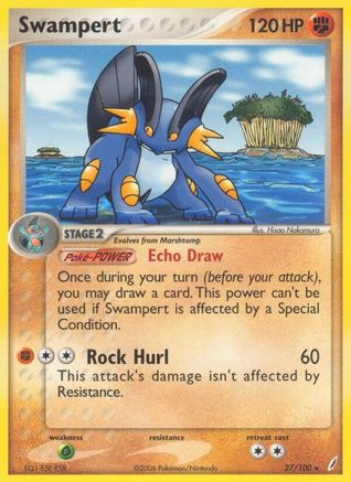 Swampert 027/100 - Reverse Holofoil Crystal Guardians