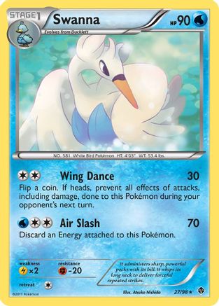 Swanna 027/98  - Reverse Holofoil Emerging Powers