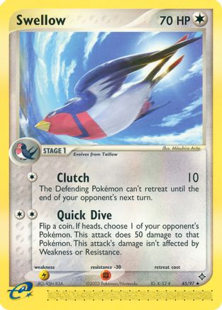 Swellow 045/97 - Reverse Holofoil Dragon