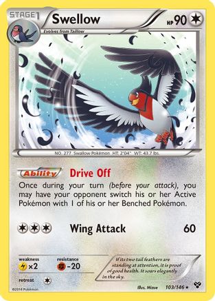 Swellow 103/146  - Reverse Holofoil XY Base Set