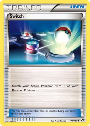 Switch 104/114  - Reverse Holofoil Black and White