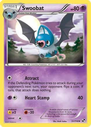 Swoobat 051/114  - Reverse Holofoil Black and White