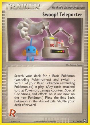 Swoop! Teleporter 092/109 - Reverse Holofoil Team Rocket Returns