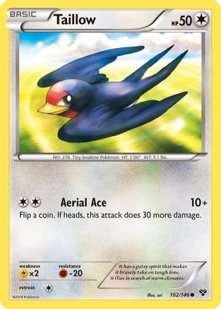 Taillow 102/146  - Reverse Holofoil XY Base Set