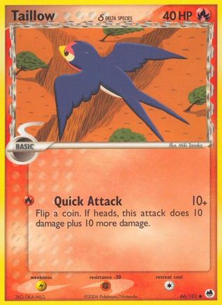 Taillow (Delta Species) 066/101 - Reverse Holofoil Dragon Frontiers