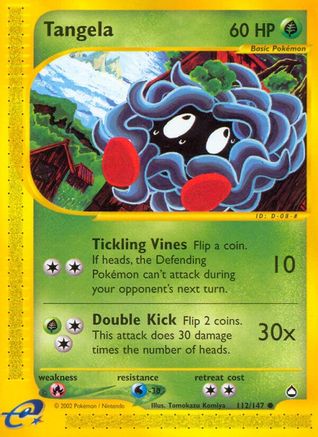 Tangela 112/147 - Reverse Holofoil Aquapolis