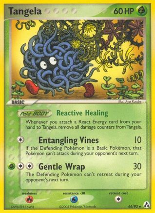 Tangela 044/92 - Reverse Holofoil Legend Maker