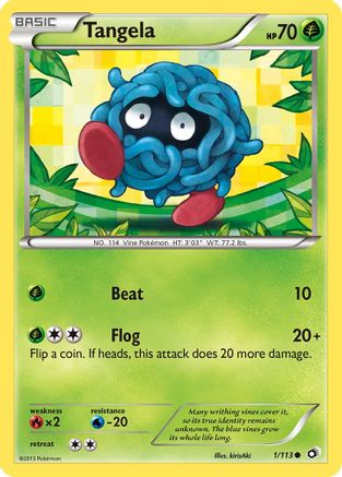 Tangela 001/113  - Reverse Holofoil Legendary Treasures