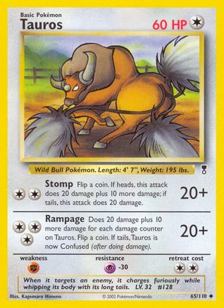 Tauros 065/110 - Reverse Holofoil Legendary Collection