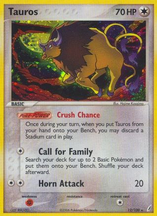 Tauros 012/100 - Holofoil Crystal Guardians