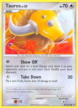 Tauros 098/127  - Reverse Holofoil Platinum