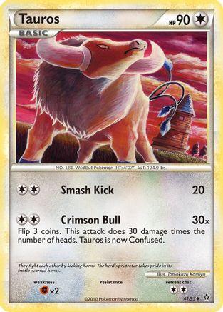 Tauros 041/95  - Reverse Holofoil Unleashed