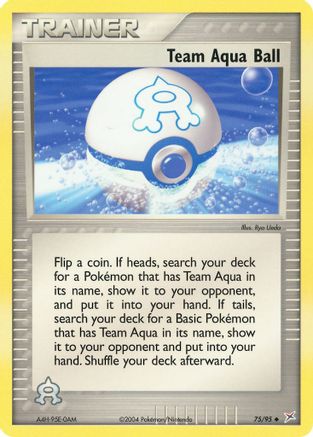 Team Aqua Ball 075/95 - Reverse Holofoil Team Magma vs Team Aqua