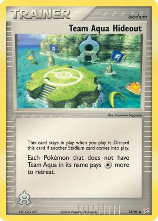 Team Aqua Hideout 078/95 - Reverse Holofoil Team Magma vs Team Aqua