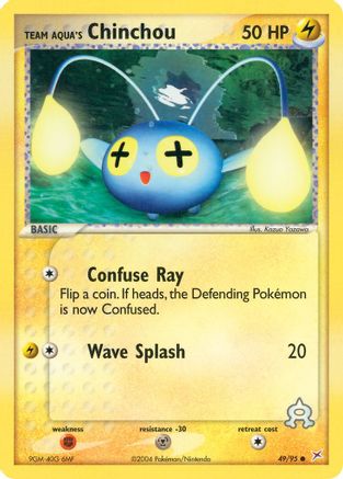 Team Aqua's Chinchou 049/95 - Reverse Holofoil Team Magma vs Team Aqua