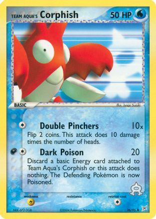Team Aqua's Corphish 026/95 - Reverse Holofoil Team Magma vs Team Aqua