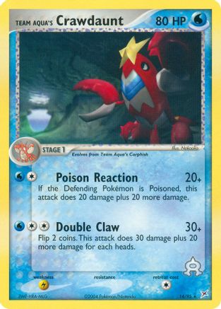 Team Aqua's Crawdaunt 014/95 - Reverse Holofoil Team Magma vs Team Aqua
