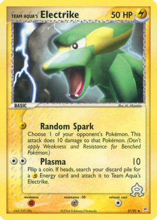 Team Aqua's Electrike 027/95 - Reverse Holofoil Team Magma vs Team Aqua
