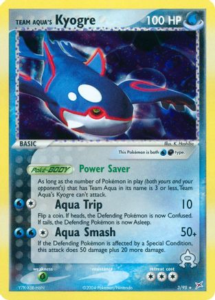 Team Aqua's Kyogre 003/95 - Holofoil Team Magma vs Team Aqua