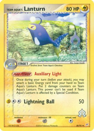 Team Aqua's Lanturn 028/95 - Reverse Holofoil Team Magma vs Team Aqua