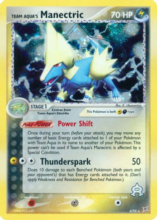 Team Aqua's Manectric 004/95 - Reverse Holofoil Team Magma vs Team Aqua