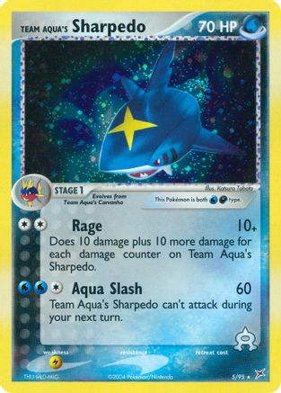 Team Aqua's Sharpedo 005/95 - Holofoil Team Magma vs Team Aqua