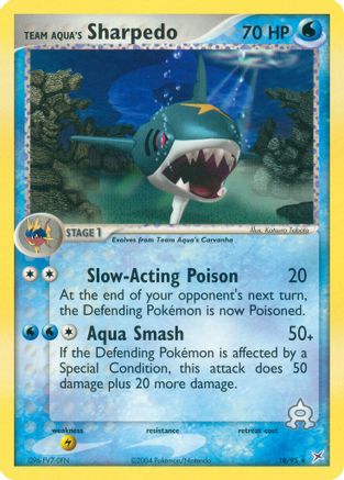 Team Aqua's Sharpedo 018/95 - Reverse Holofoil Team Magma vs Team Aqua