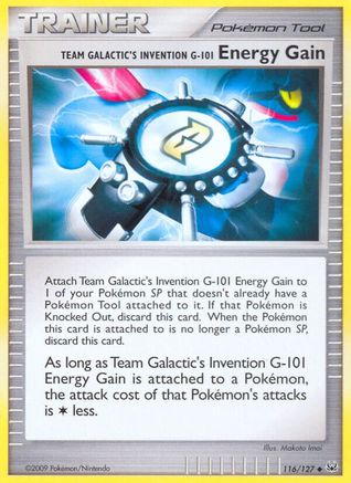 Team Galactic's Invention G-101 Energy Gain 116/127  - Reverse Holofoil Platinum
