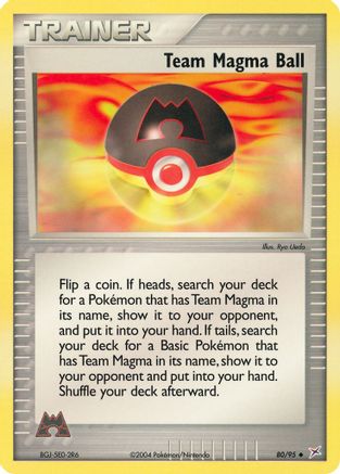 Team Magma Ball 080/95 - Reverse Holofoil Team Magma vs Team Aqua