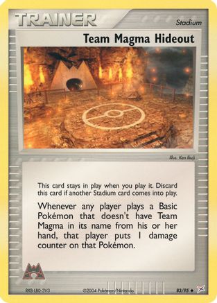 Team Magma Hideout 083/95 - Reverse Holofoil Team Magma vs Team Aqua