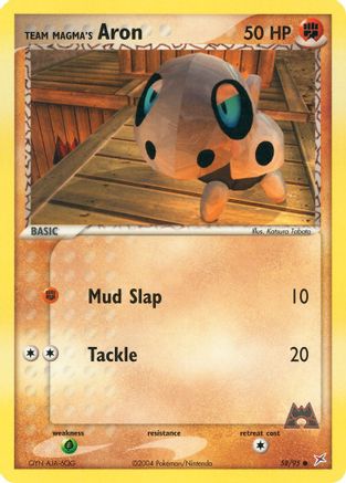 Team Magma's Aron 058/95 - Reverse Holofoil Team Magma vs Team Aqua