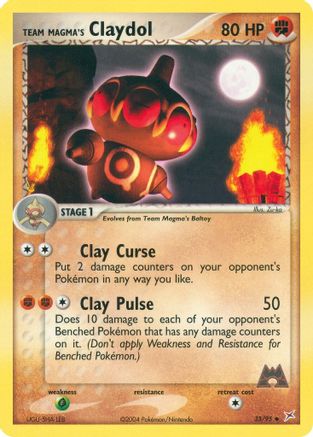 Team Magma's Claydol 033/95 - Reverse Holofoil Team Magma vs Team Aqua