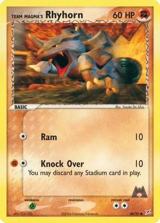 Team Magma's Rhyhorn 068/95 - Reverse Holofoil Team Magma vs Team Aqua