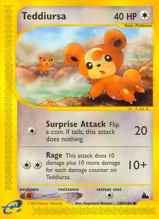 Teddiursa 109/144 - Reverse Holofoil Skyridge