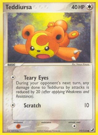 Teddiursa 077/115 - Reverse Holofoil Unseen Forces